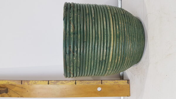 pot round balloon stripe olive d24h24cm