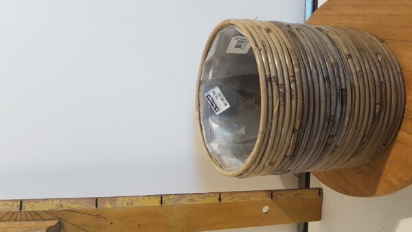 pot round stripe grey d20h20cm