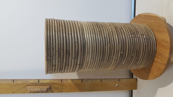 pot round stripe grey d20h41cm