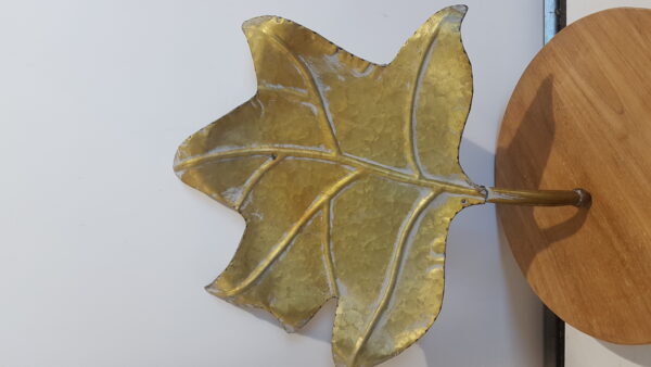 tray fig leaf l39.0w36.0h5.5goud