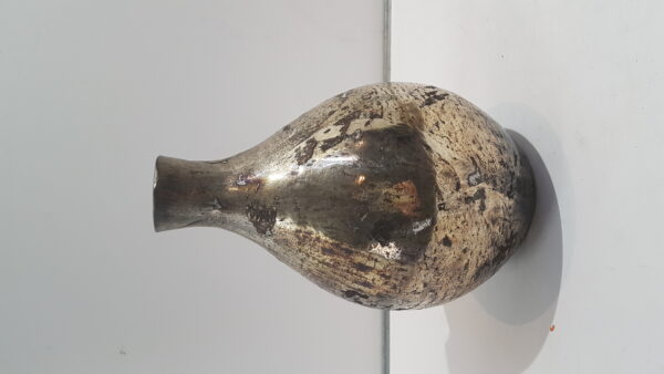 vase glass calcite d15h23 zilver