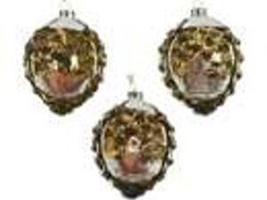 dennenappel glas anti-gold poly