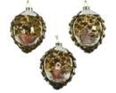 dennenappel  glas  anti-gold  poly