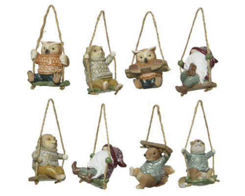 dieren polyresin glitter 8assl5-w5-h7cm