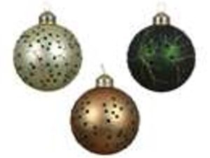 kerstbal glas 3col assdia8cm - assortieh