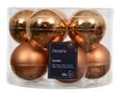 kerstbal glas d6cm brandy 10st