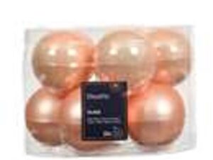 kerstbal glas d6cm peach pearl 10st