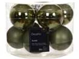 kerstbal glas d6cm rosemarijn 10st