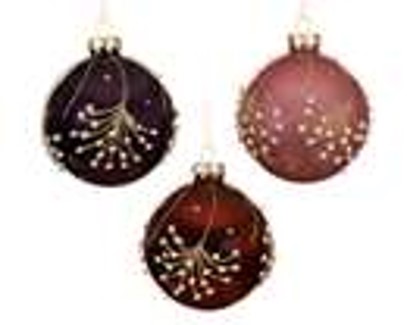 kerstbal glas d8cm a3 3st