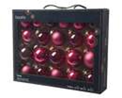 kerstbal glas mix l25-w90-h45cm – zwart