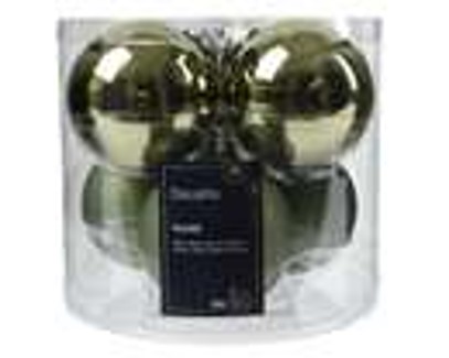 kerstbal glas mixdia8cm – rosemary green
