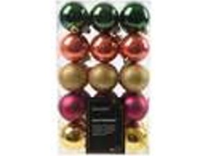 kerstbal kunststof mix dia6cm - dark mau