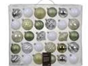 kerstbal polystyreen mix dia7cm - groen/