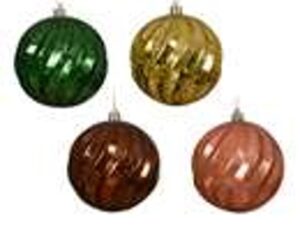 kerstballen kunststof 4col ass dia10cm -