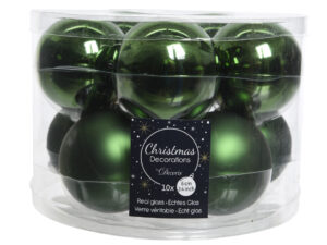 kerstbalmix glas d6cm 10st den.grn