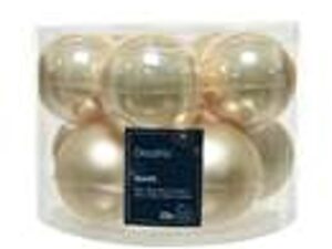 kerstbalmix glas d6cm 10st parel