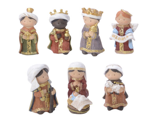 kerstgroep polyresin maria, joseph,l3.5-