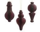 ornament papier d5.5h12cm maroon a3