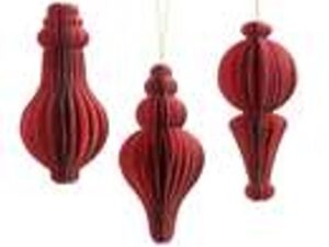 ornament papier d5.5h12cm rood a3