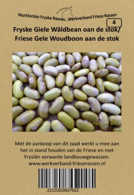 fryske giele wâldbean oan de stok